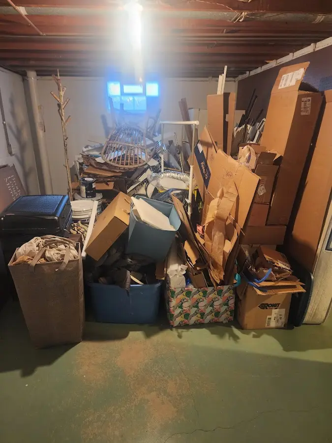 Roll-off dumpster container at job site for Concrete Dumpster Rental in South Orange Village